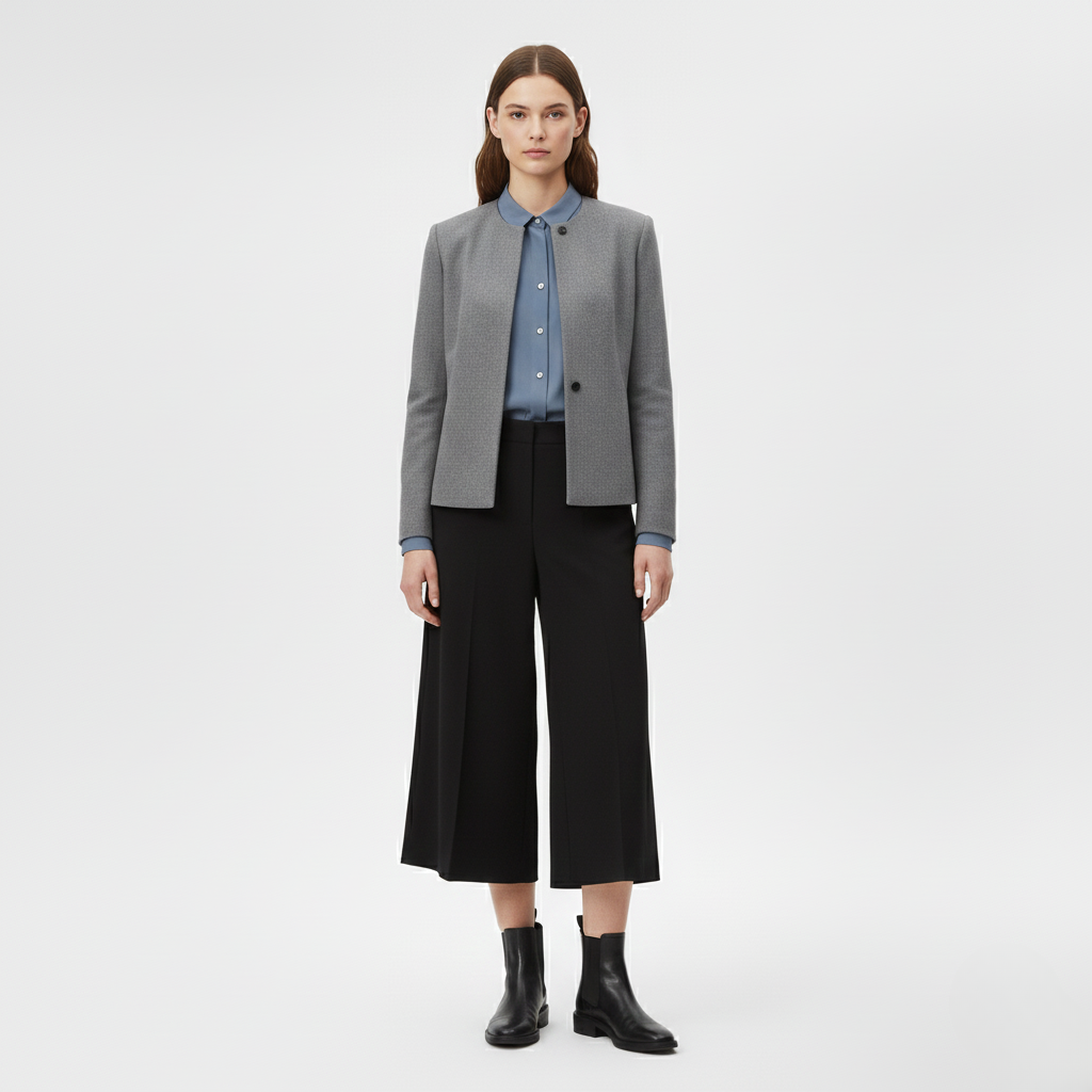 Veste Sans Col Minimaliste pour Femme