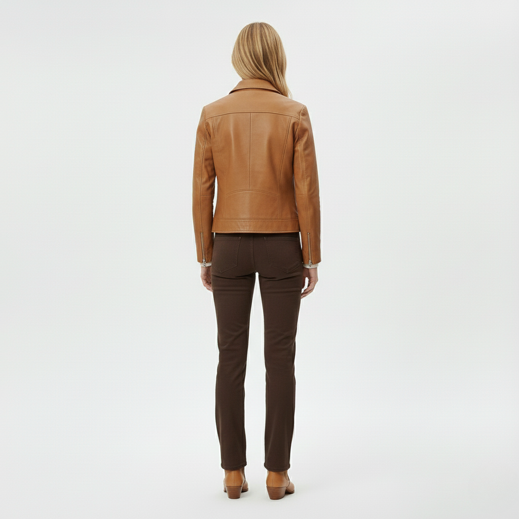 Veste Raffinée en Simili-Cuir pour Femme