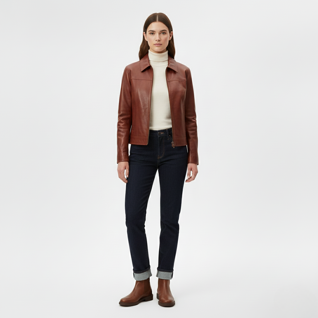Veste Simili-Cuir Moderne pour Femme